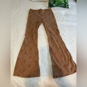 Free People We The Free Embroidered Penny Pull On Cords Size 30